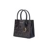 Michael Kors Classic Monogram Print Commuter Date Elegant Leather Small Square Bag Women shoulder bag Brown Black 35F1GM9M2B-BROWN/BLACK