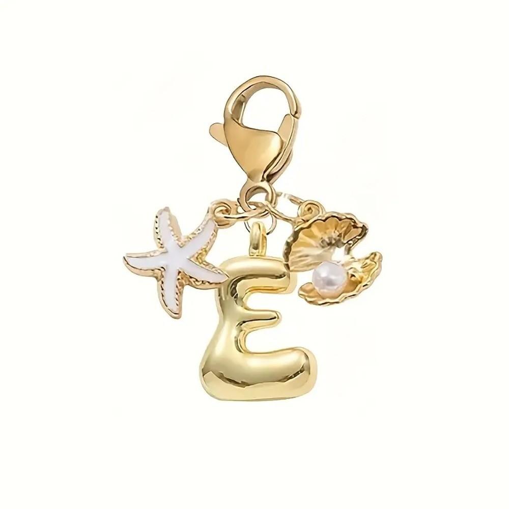 Golden 26 Letters Keychain Retro Backpack Pendant Unisex Bag Charm Friends