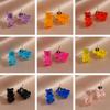 Cute Gummy Bear Stud Earrings for Women Candy Colors Animal Dangle Earrings Brincos Femme Girls Party Holiday Jewelry Gifts