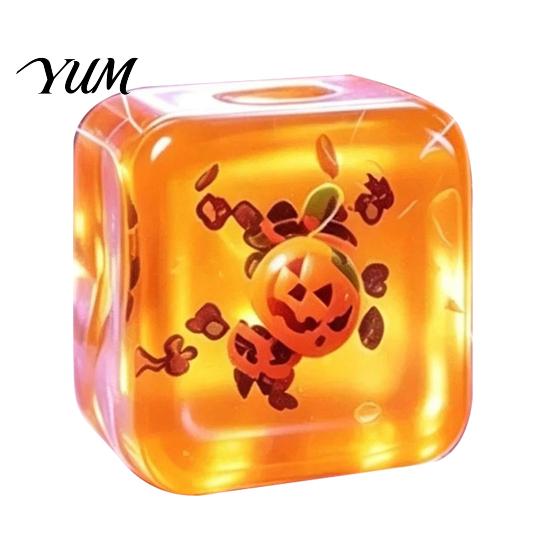 Stress Relief Toy for Halloween Christmas, Anxiety Reduction Ice Cube Squeeze Relieving Toy, Slow Rising Clear Sensory Holiday Gift Rebound