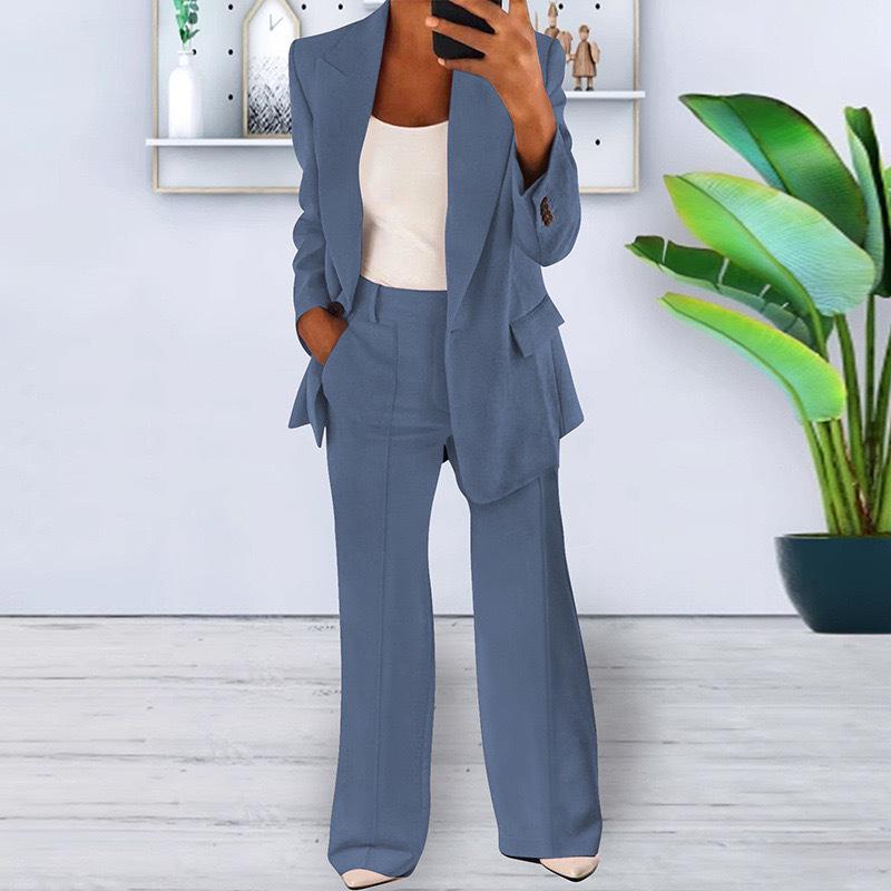 Cardigan aderente a tinta unita moda europea e americana 2024 Set completo da donna