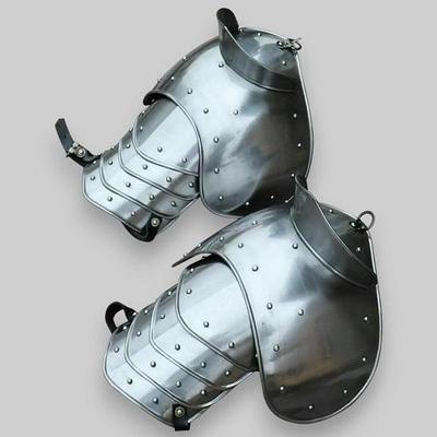 Stahl Schulterkrieger Genietete Schulterstücke Breaker Set Schulterrüstung LARP Schulterstücke für Reenactment und Cosplay