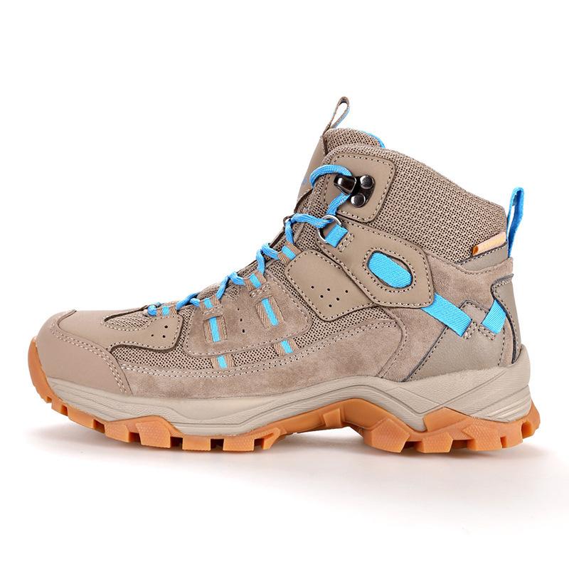 Hantu hiking shoes women's spring and autumn waterproof and non-slip shoes high-top outdoor women's shoes professional climbing shoes tactical hiking