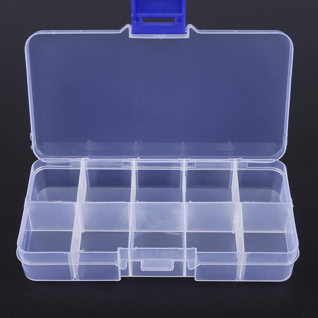 10 Compartments Adjustable Practical Storage Box Bead Ring Box Jewelry Presentation Organizer