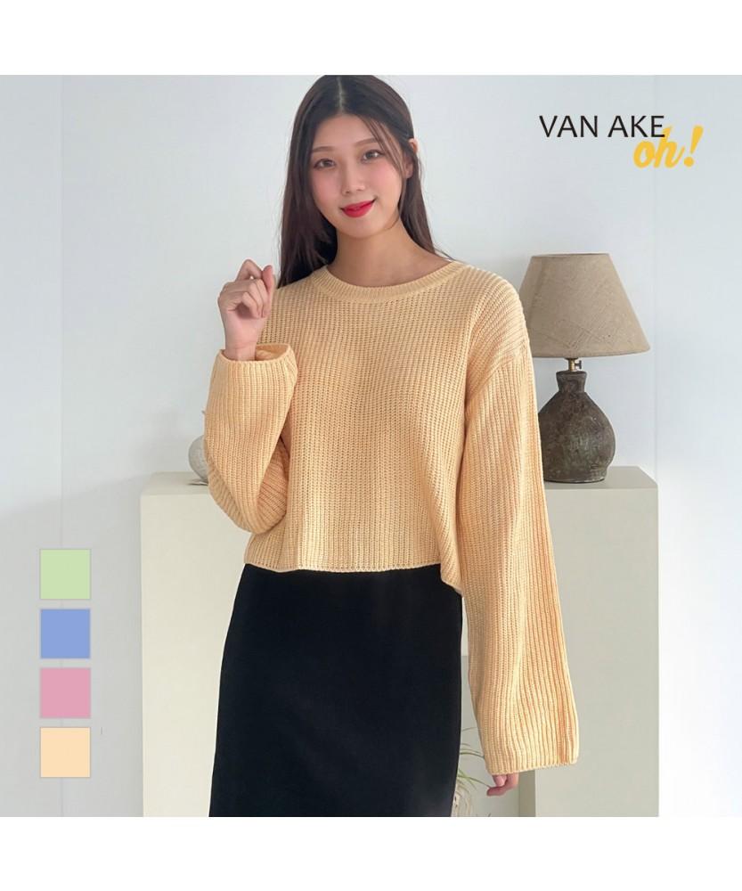VANAKE Tone-On-Tone Crop Knit_Ob12Knme03Z