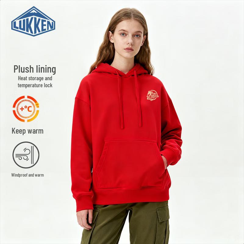 LUKKEN Женское новогоднее утепленное худи на флисовой подкладке 2XL