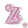 Authentic Pink Charm Bead Charms Bead Charms Copper 26 Letter Charm Bead Charms Compatible With Authentic Bracelets Do It Yourself Jewellery Making Wo
