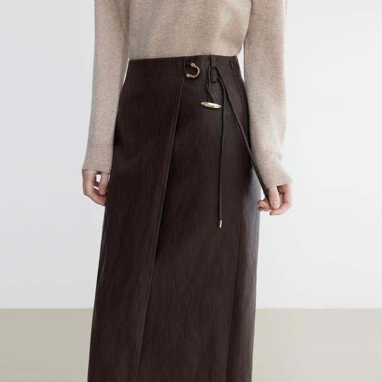 ELLE French Elegant Vintage Versatile Midi Skirt Women skirts ER63134