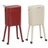 Kitchen Trash Can with Wheels Heightened Legs And Wheels, 16L Capacity Press On Lid Easy Clean Plastic Bin Garbage Bin, Retro Style Waste Container
