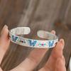 Classic Enamel Bracelet Ethnic Style Chinese Cloisonne Bracelet Vintage Women's Hand Bracelet  Gift