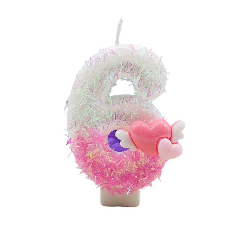 Creative Shapes, Brilliant Colors, Arrow-piercing Digital Candles, Birthday Cake Decorations, Various Specifications