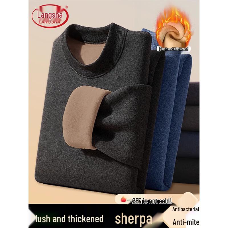 

Langsha Men s Plush Thermal Underwear Set One Size