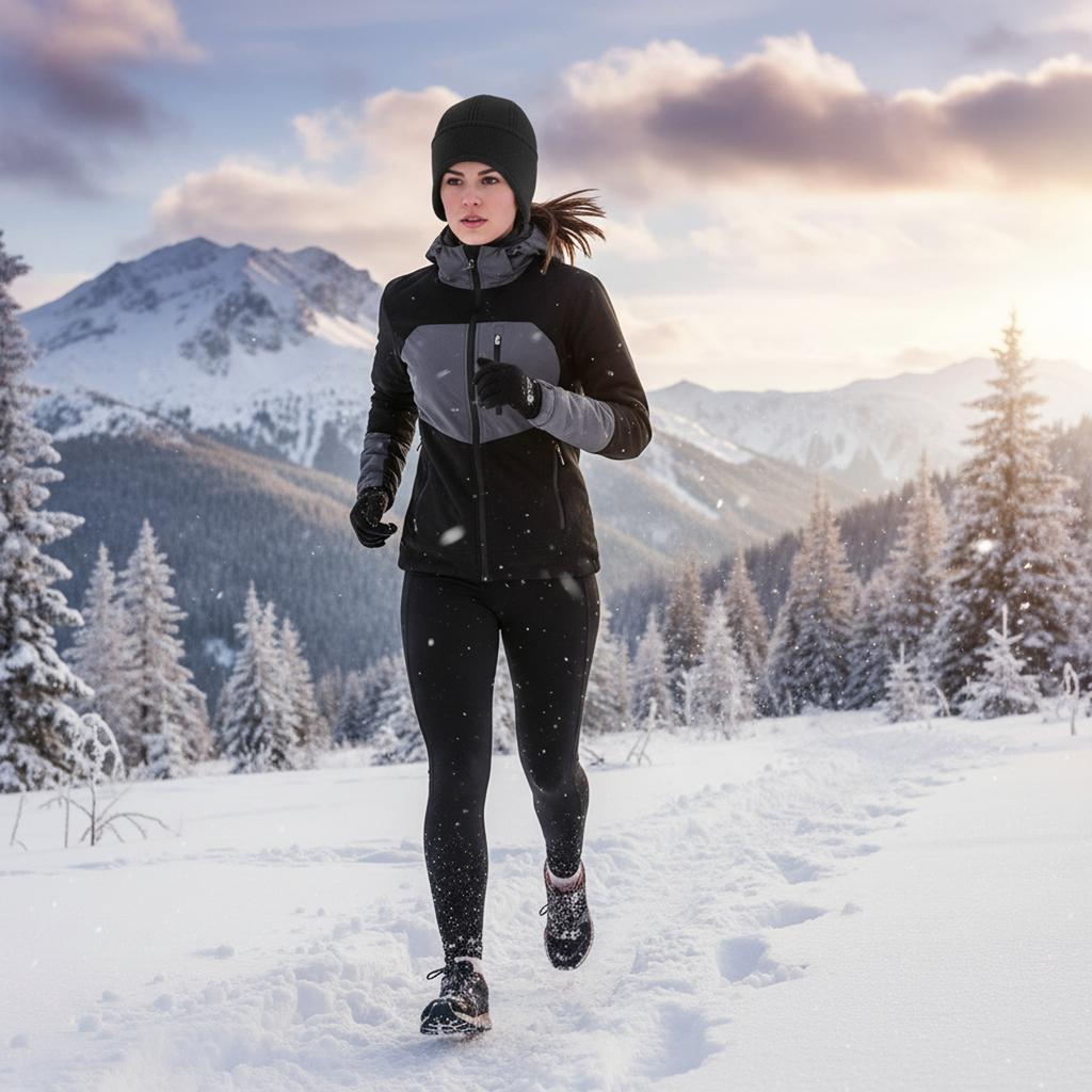 Fleece Earmuff Beanie Polar Fleece Winter Hat Windproof Ski Cycling Running Cap for Men Women Outdoor Sports