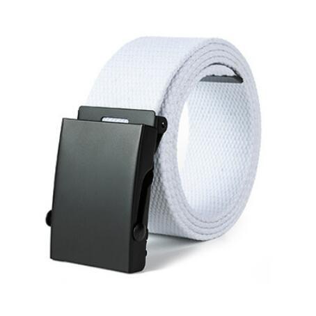 New High Quality Canvas Nylon Braid Belt For Men Jeans Belts Metal Roller Luxury Automatic Buckle Webbing Waist Outdoor Sports