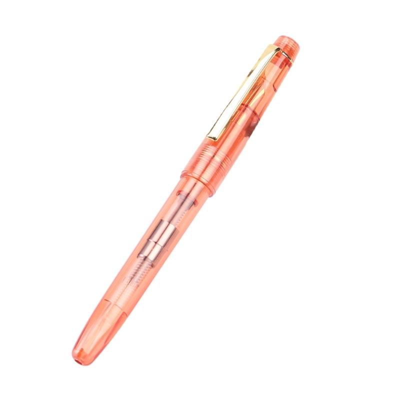 

Smooth Writing Pen Business Pen 0.5mm Fountain Pen Calligraphy Pen Colored Ink Pen Business Pen for Student Teacher помаранчевий/прозорий