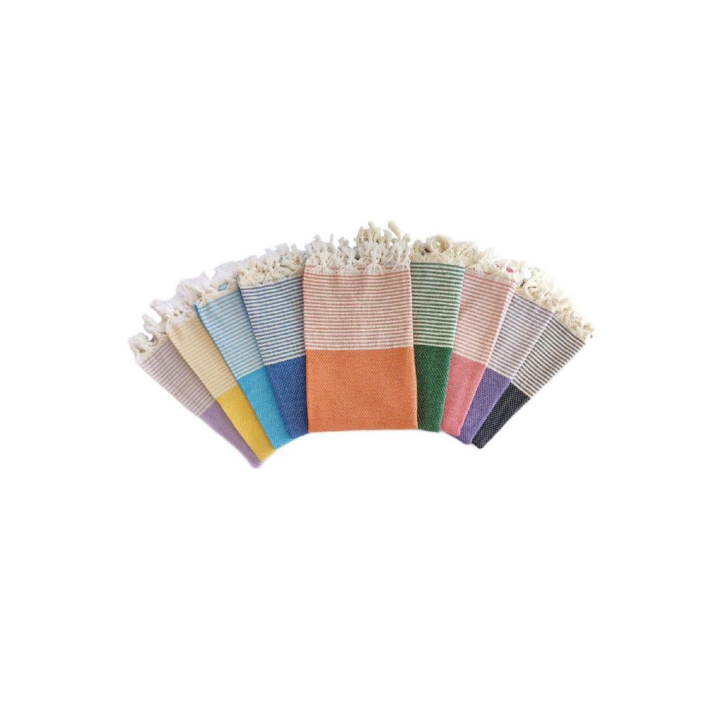 Peshtemal, 100% Cotton, Checkered Pattern Navy Blue, Beach Towel, Bath Towel