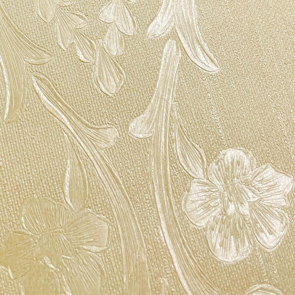 Yellow Floral Peel and Stick Wallpaper Striped Self Adhesive Wallpaper Damask Removable Contact Paper for Drawer Liner Cabinets