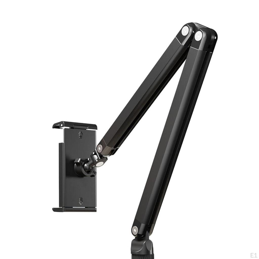 Tablet Ständer Halter für Schreibtisch Telefon Armhalterung, Drehbar Tragbar Robust Mehrzweck Aluminium