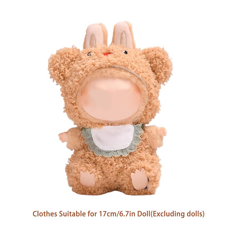 17cm Mini Plush Doll'S Clothes Outfit Accessories For Labubu Clothes Time To Chill Doll Clothes