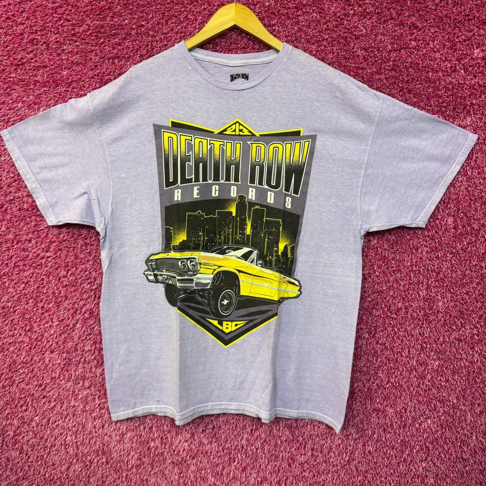 Death Row Records LBC Low Rider Rap Record Label Tee 1X2X L