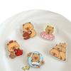 Flower Cartoon Acrylic Pin Animal Animal Badge Jewelry Capybara Brooch  Backpack Decor
