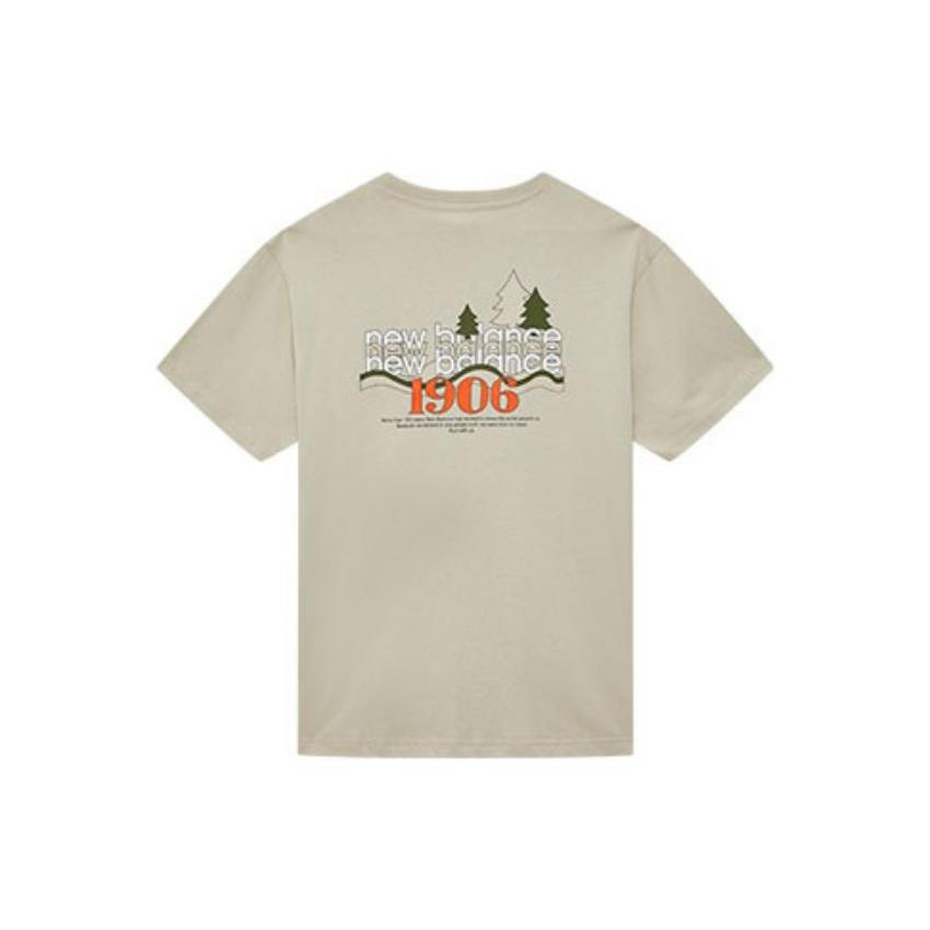 New Balance Logo Graphic T-Shirt Asia Sizing Beige Men s AMT22367-LGB L