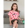 Children's Pure Cotton Printed Short-Sleeved T-Shirt 2026 Summer New Style Kidsren's Clothing Korean Style Girls Cartoon Tops Baby Clothes