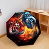 1 PC Automatic Folding Umbrella - Yin Yang Tigers Pattern, Portable & Foldable Design with 8 Ribs, Christmas Birthday Gifts