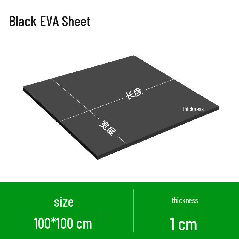 High Elasticity EVA Foam Board for DIY Carving, Toy Models, and Props - Black & White