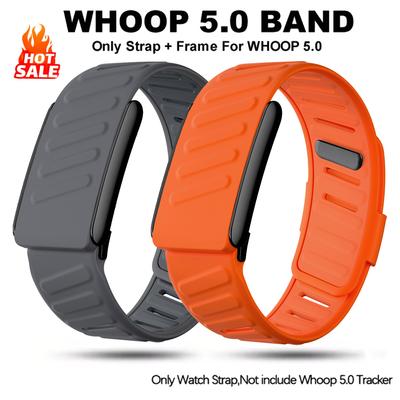For WHOOP Sport Wrist Band Compatible with Whoop 5.0 Band Silicone Waterproof and Sweatproof Adjustable Strap, 5.0 Compatible