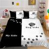 Cat Side My Side Duvet Cover Sets, Cartoon Bedding Sets With Zipper Closure Comforter Cover For Adults Teenager With Pillowcases