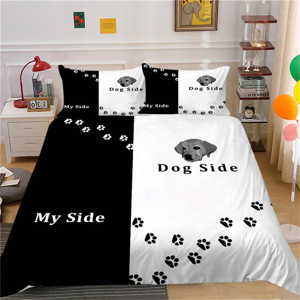 Cat Side My Side Duvet Cover Sets, Cartoon Bedding Sets With Zipper Closure Comforter Cover For Adults Teenager With Pillowcases