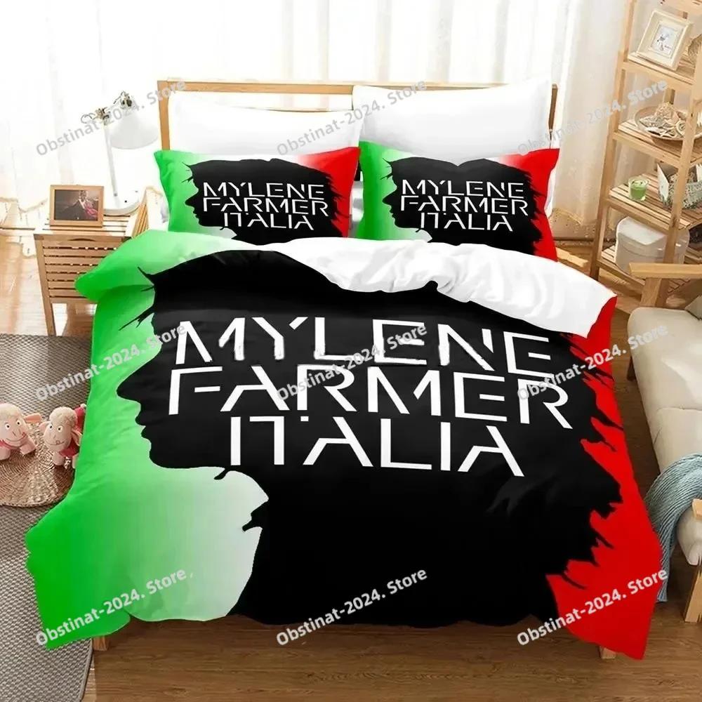 Single Mylene Farmer Bedding Set Duvet Cover Full Queen King Size Pillowcase Bed Printed Bed Set Aldult Kid Bedroom Single Twin