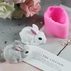 Cute Rabbit Silicone Mold Chocolate Mu Si Fondant Baking Cake Mold Plaster Drop Glue Handmade Soap Mold Home Baking Supplies
