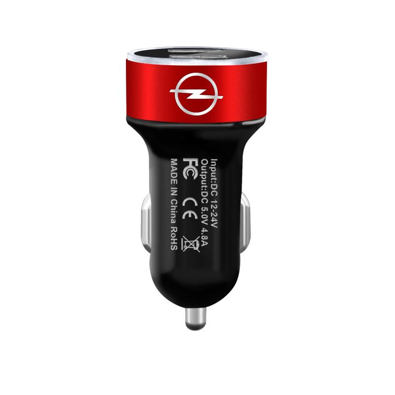 Car Charger 2 USB Ports Fast Charging Digital Display Car Accessories For Opel Astra J Insignia Astra G Corsa Zafira B Mokka Vivaro Meriva