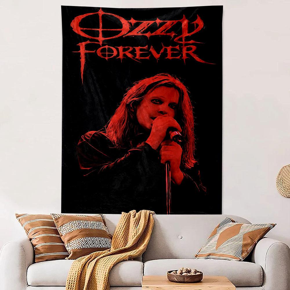 Ozzy Osbourne Rock Legend Tapestry Wall Hanging, Vintage Heavy Metal Poster Design, Wall Decor for Bedroom Living Room Dorm