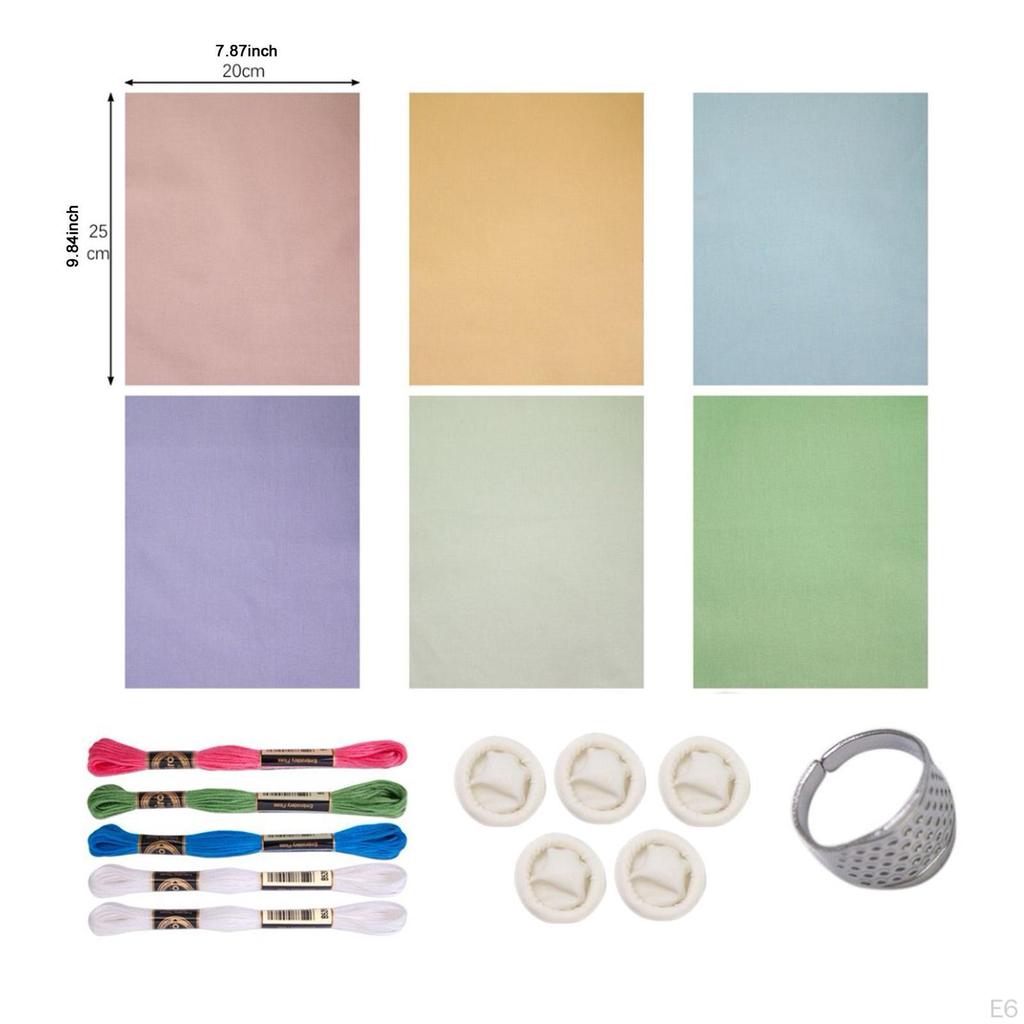 Sashiko DIY Kit Sewing Set Thread Xmas Tree Embroidery Water Soluble Template for Traditional