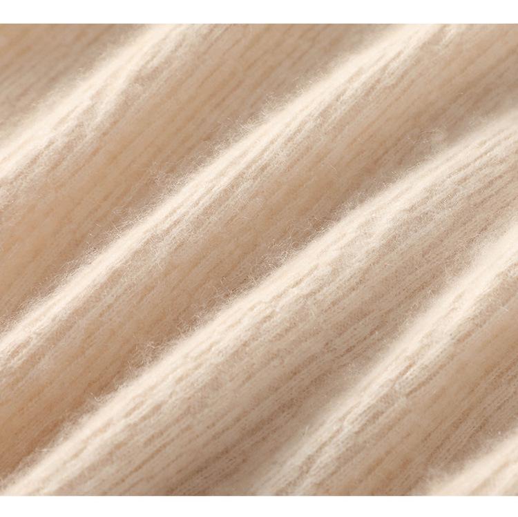 Women's 100% Pure Wool Half-High Collar Sweater - Loose Fit, Solid Color, Versatile Knitwear for Fall/Winter 2024.