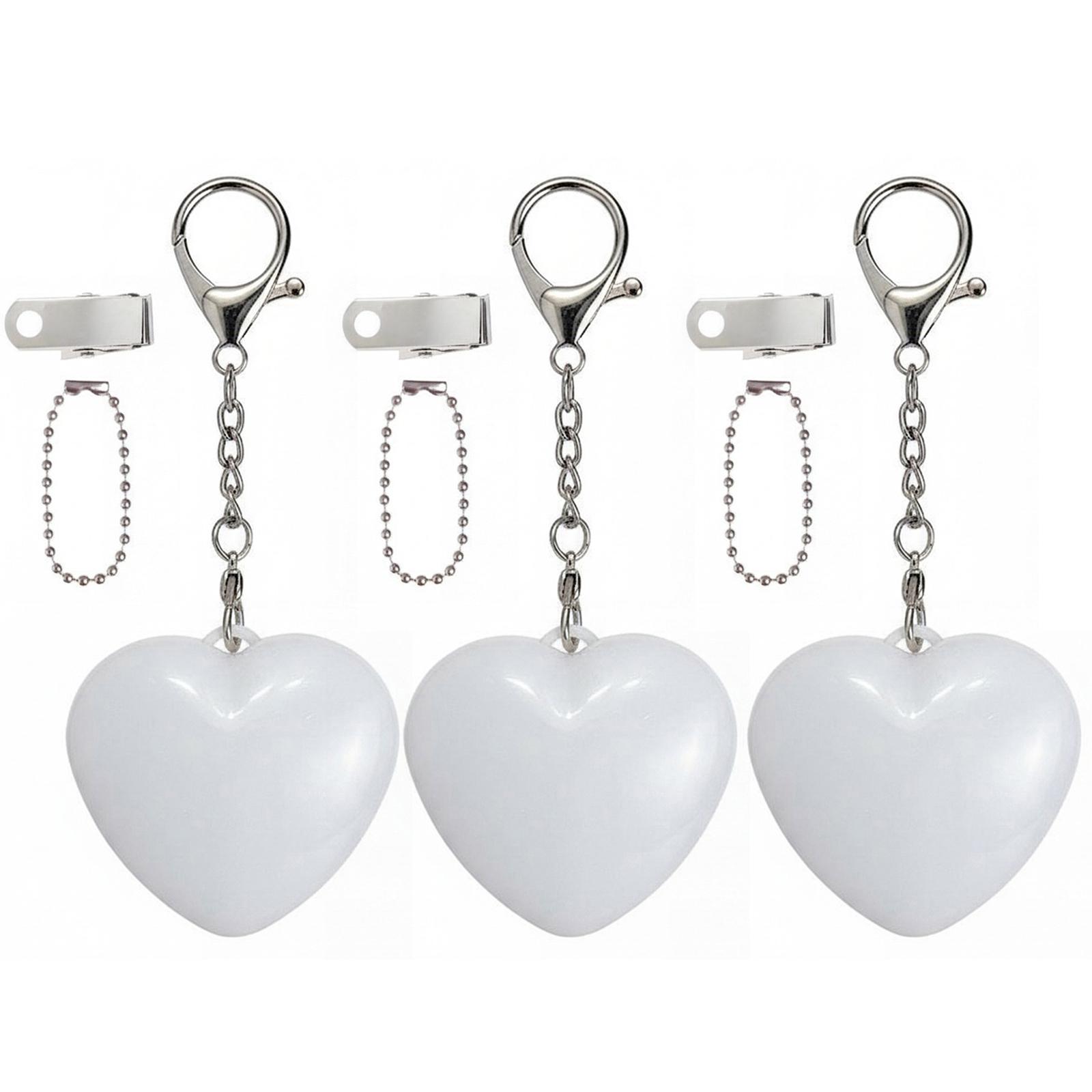 

2/3/4Pcs Purse LED Light Touch Control Heart Cats Paw Cloud Shaped Light Keychain for Purse type-C Charging Lamp Night Lights White Circle