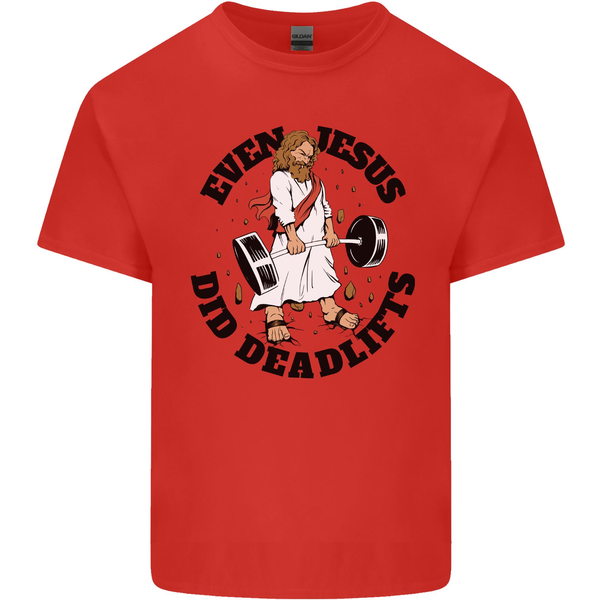 Jesus Deadlift Funny Gym Training Bodybuilding Unisexs Light Cotton TShirt S