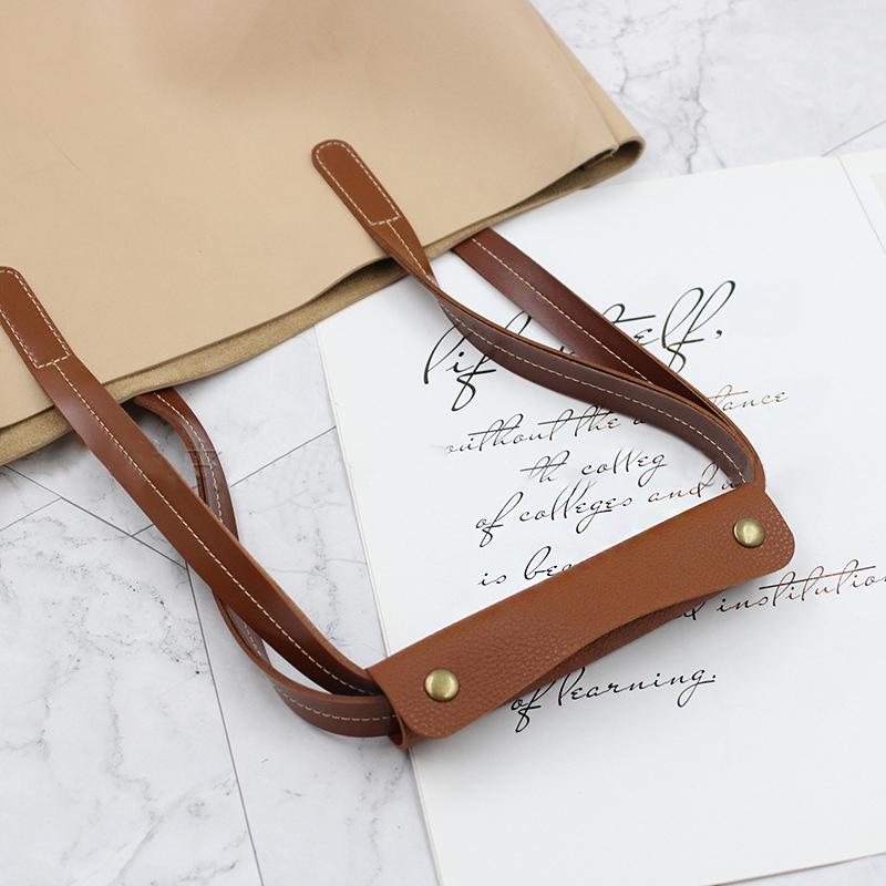 Soft Leather Handbag Handle Wrapped Luggage Luggage Grip Protector Shoulder Bag With Anti-Scuff Padded Lid Bag Accessories