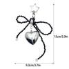 Beautiful Heart Keychain Charm Elegant Bowknot Keyrings for Fashion Enthusiasts