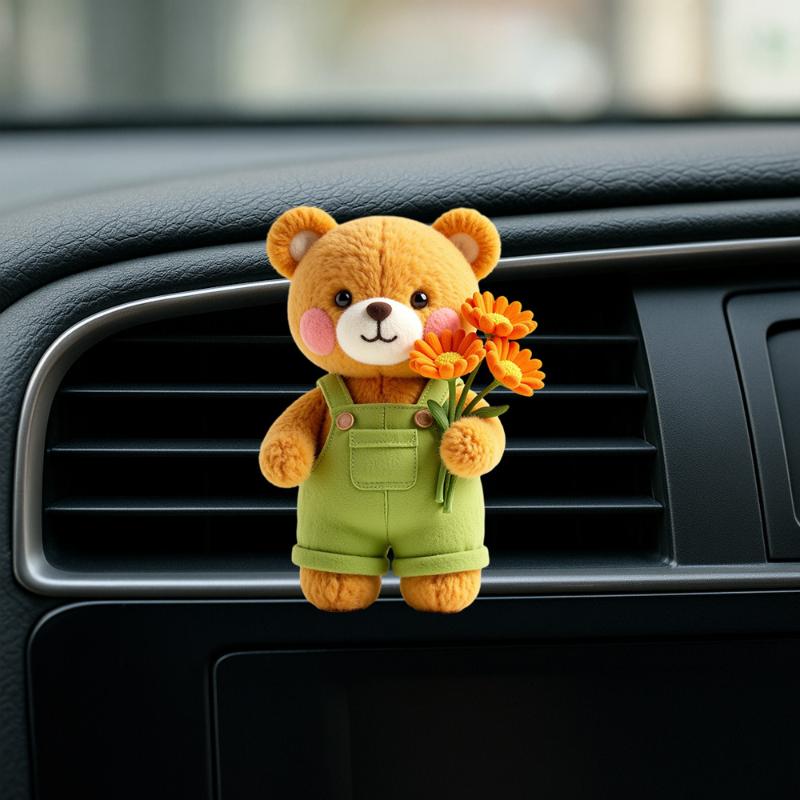 2D Acrylic Perfume Diffuser Car Air Freshener Clip Car Air Conditioning Vent Decoration Car Interior Aromatherapy Clip