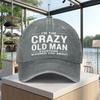 Unisex Crazy Old for Unisex Vintage Logo Baseball Cap Running Hat Sun Hat Suitable for Golf Driving Fishing Outdoor Sports