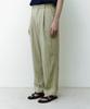 KNITTED Deep One-Pleat Summer Nylon Pants Beige