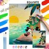 Disney Paint By Number Kit Mickey Minnie Beach Sunset Drawing Canvas DIY Picture Home Decor Painting For Adults Art Craft Wall Decor