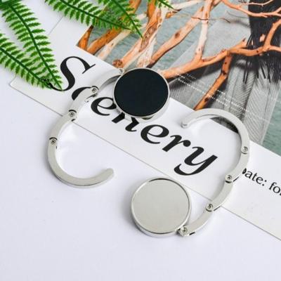 4Pcs Portable Folding Table Hook Bag Parts Circle Shape Purse Bag Hanger Foldable Strong Load-Bearing Handbag Hook Holder