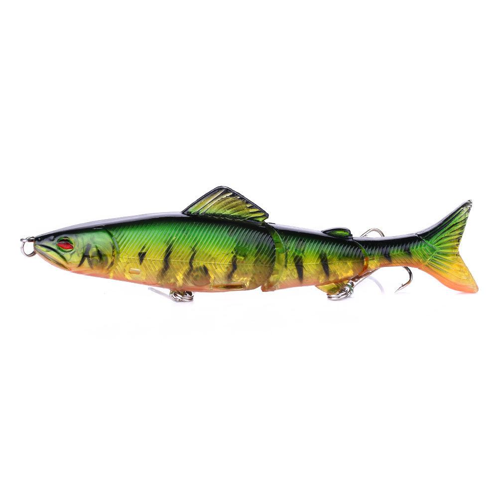 Multi-section Simulated Fish Lure Bait13CM 17G 4No. Hook with Rattle Beads Hard Bait Fake Bait Fishing Gear Fish Bait Long Casti