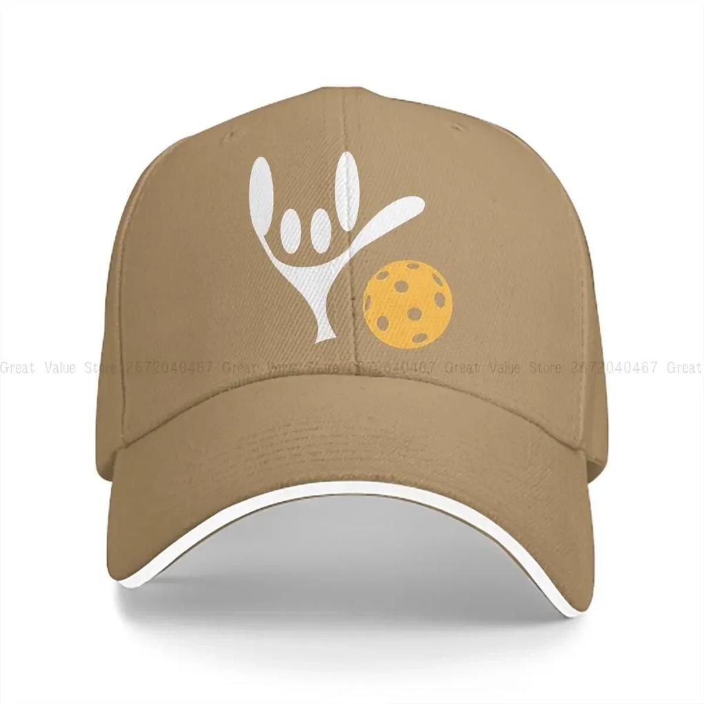 Pure Color Dad Hats ASL Sign Language Love Pickleball Unisexs Hat Sun Visor Baseball Caps Pickleball Sports Peaked Cap