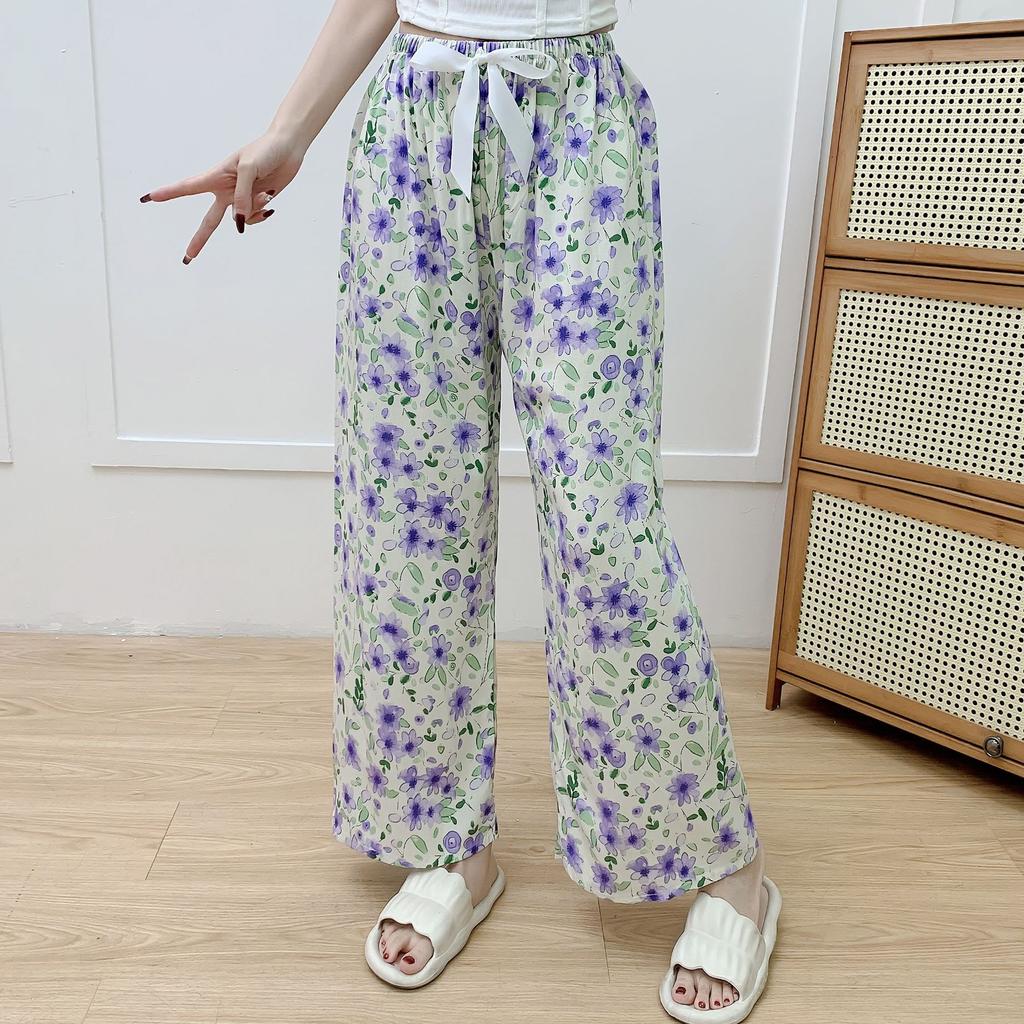 Cotton Silk Pajama Pants for Women, New Summer Style, Thin Cotton Casual Pants, Can Be Worn Outside, Large Size Home Pants